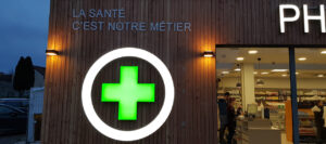 enseigne lumineuse pour une pharmacie